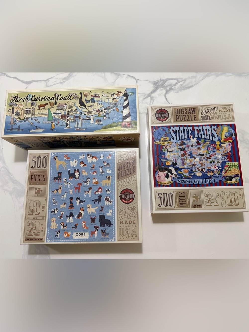 Lot of 3 True South Puzzles